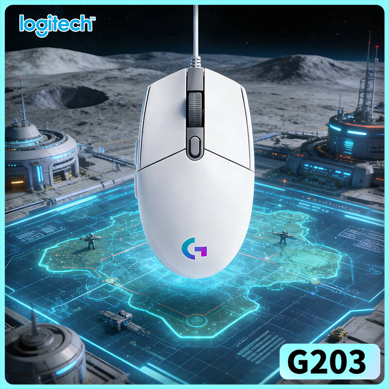 Logitech Mouse G203 - เมาส์เกมมิ่ง Logitech G203 LIGHTSYNC เซ็นเซอร์ 8000