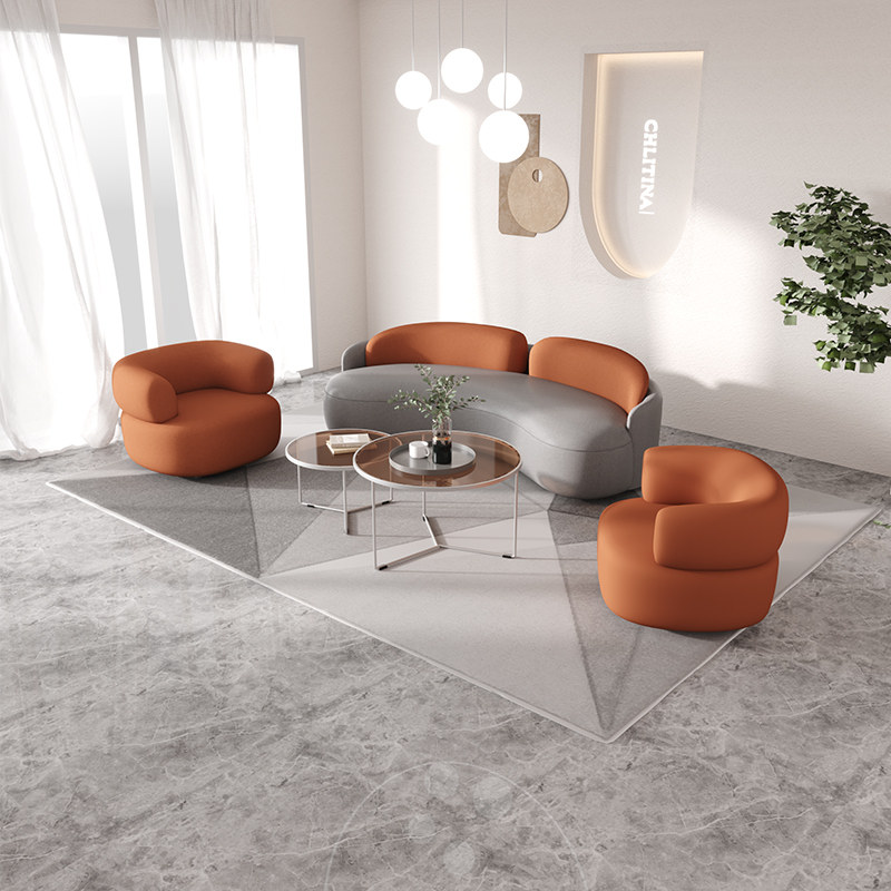 Office Tech Furniture - โซฟาผ้าเทคโนโลยีอิตาลี โซฟาโค้งสไตล์นอร์ดิก ร้านเสริมสวย ร้านขายเสื้อผ้า โซฟาสำหรับรับรองแขก โซฟาสำหรับโรงแรม