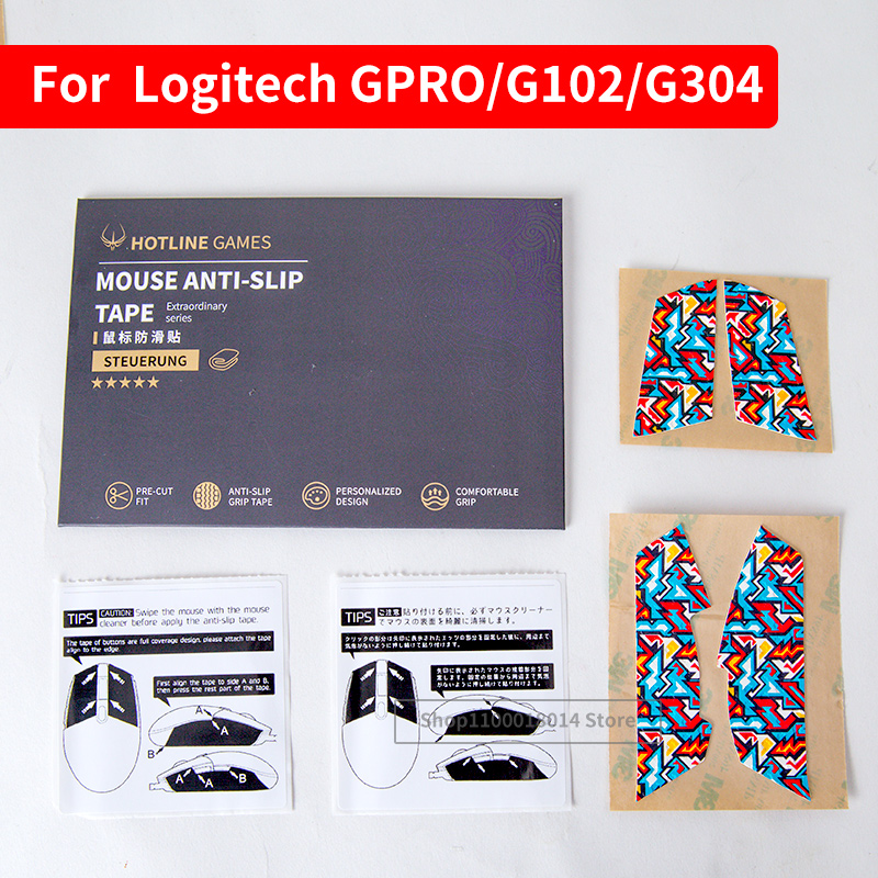 Logitech Mouse G203 - เทปจับเมาส์แบบดั้งเดิมสำหรับเล่นเกมสายด่วนเทปด้านข้างเมาส์เท้ากันลื่นสำหรับ Logitech แบบมีสาย GPRO G102 G304