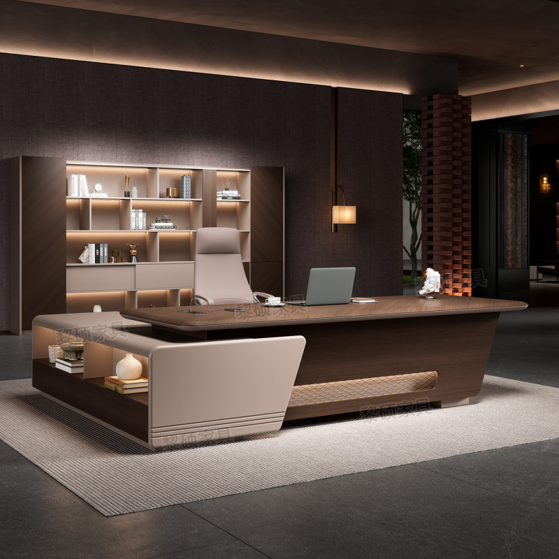 Office Tech Furniture - โต๊ะทำงานระดับ E0-Grade สำหรับผู้เชี่ยวชาญด้านเทคโนโลยี หรูหรา ทันสมัย เหมาะสำหรับผู้บริหารระดับ