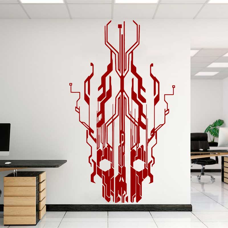 ชิปวงจร Tech Skull ไวนิลสติ๊กเ - Office Tech Furniture บทวิจารณ์และราคา