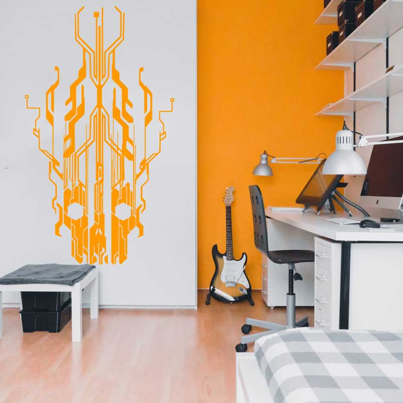 ชิปวงจร Tech Skull ไวนิลสติ๊กเ - Office Tech Furniture บทวิจารณ์และราคา