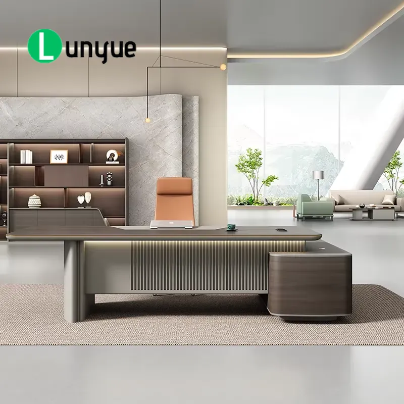 โต๊ะทำงานผู้บริหารรูปตัว L สไต - Office Tech Furniture บทวิจารณ์และราคา