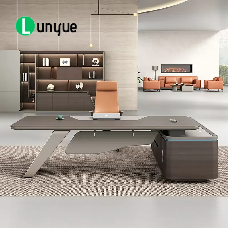 โต๊ะทำงานผู้บริหารรูปตัว L สไต - Office Tech Furniture บทวิจารณ์และราคา