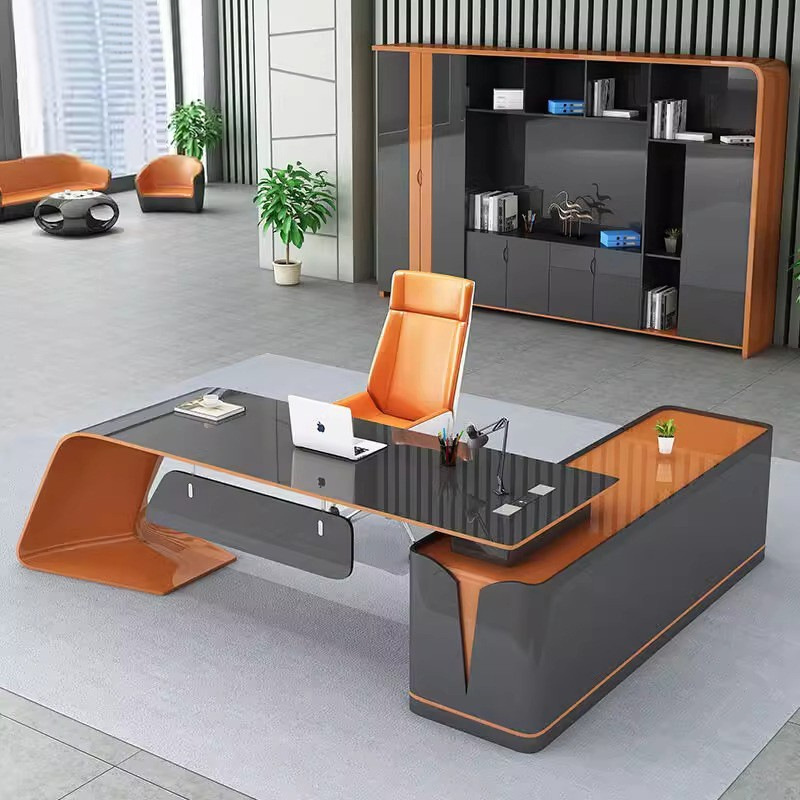 โต๊ะทำงานแลคเกอร์สไตล์เทคโนโลย - Office Management Technology บทวิจารณ์และราคา