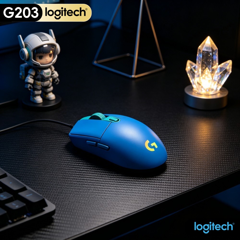 เมาส์เกมมิ่งแบบมีสาย Logitech  - Logitech Mouse G203 บทวิจารณ์และราคา