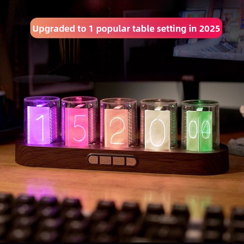 นาฬิกาหลอดนิกซี่ LED RGB สำหรั - Office Tech Set Up บทวิจารณ์และราคา