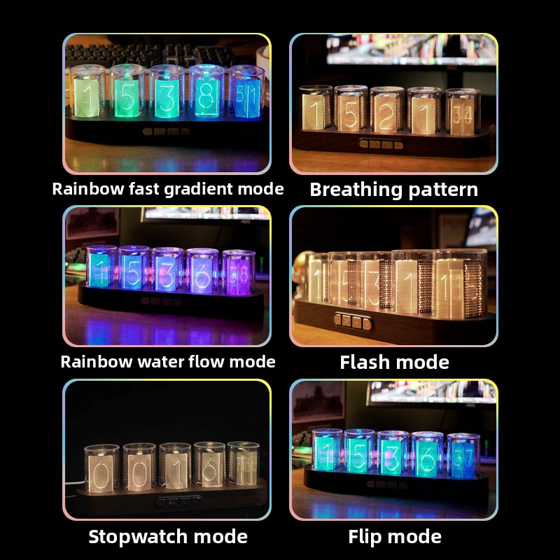 นาฬิกาหลอดนิกซี่ LED RGB สำหรั - Office Tech Set Up บทวิจารณ์และราคา