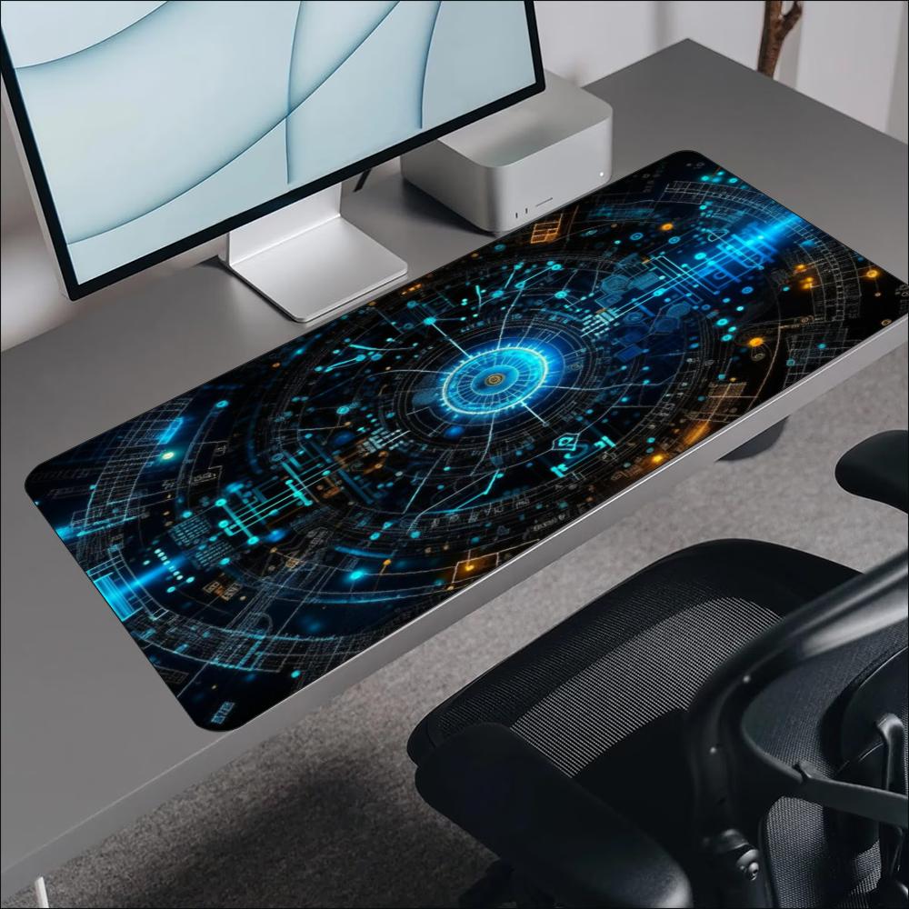 แผ่นรองเมาส์ขนาดใหญ่ลายวงกลมสี - Office Tech Set Up บทวิจารณ์และราคา