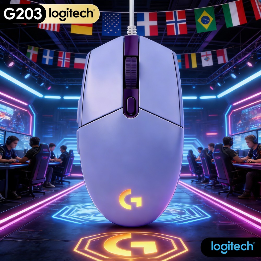 เมาส์เกมมิ่งแบบมีสาย Logitech  - Logitech Mouse G203 บทวิจารณ์และราคา